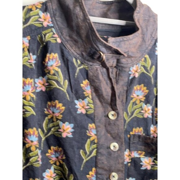 Free People Summer of Surf Pullover Button Henley Top Long Sleeve Size L NEW - Picture 6 of 10